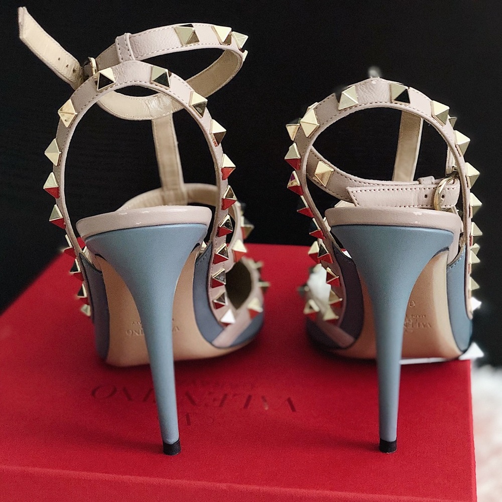 ✨New VALENTINO GARAVANI Rockstud Ankle Strap Pumps - Picture 6 of 8